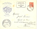 FRANCE - EP ENVELOPPE TSC TYPE PAIX 50c EXPOSITION PHILATELIQUE MULHOUSE 1934 VOYAGEE - Standard Covers & Stamped On Demand (before 1995)