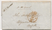 UK - VF 1845 VICTORIA ENTIRE Cancel ORANGE CROWN TYPE (used Between 1802-40) Contrary To REGULATIONS Used In 1845 - ...-1840 Préphilatélie