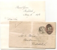 UK - VF 1876 VICTORIA ENTIRE With Letter Enclosed, Send From REDDITCH - Brieven En Documenten