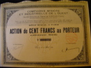 Action " Cie Minière Et Industrielle De L'ouest " Paris 1930 Excellent état,avec Tous Les Coupons. - Mines