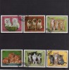 SHARJAH 1972 DOMESTIC CATS COMPLETE SET USED  - GATTI DOMESTICI SERIE COMPLETA USATA - Schardscha