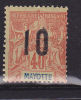 MAYOTTE N° 27 10 SUR 40C TYPE GROUPE ALLÉGORIQUE NEUF AVEC CHARNIERE - Sonstige & Ohne Zuordnung