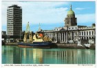 Delcampe - IRELAND-DUBLIN LIBERTY HALL,CUSTOMS HOUSE AND RIVER LIFFEY (PUBL.JOHN HINDE) / BOAT - Dublin