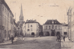 7339# VEZELISE LA GRANDE PLACE 1914 MEURTHE ET MOSELLE NOM DE LA VILLE GRATTE PAR LA CENSURE - Vezelise