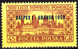 POLAND 1959 Balpex Error Fi 974 B1 Mint Never Hinged But Has 2 Tone Spots On Back - Ongebruikt