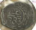 MOROCCO FRANCAISE 1 DIRHAM MOTIF ARABIC WRITING FRONT & BACK 1866-1283 F+ AG SILVER KM-C176 READ DESCRIPTION CAREFULLY!! - Marocco