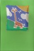 CPM Carte Faite Main Peinture Sur Soie, Relief, Coussin, Couture - Girafe / Giraffe - Other & Unclassified
