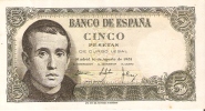 BILLETE DE ESPAÑA DE 5 PTAS DEL 16/08/1951 SERIE 1G EN CALIDAD MBC (BANKNOTE) - 5 Pesetas