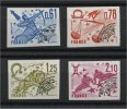 FRANCE,  PRECANCEL / PREO 1978 ZODIAC IMPERFORATED BLOCK OF 4 MNH - Unclassified