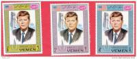 KENNEDY YEMEN Human Rights 1968 Silver Framing  Perf MNH - Kennedy (John F.)