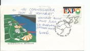 World Expo 88 Brisbane Special Postmark Australia National Day 18th June 1988 Brisbane Qld 4000 - Postmark Collection