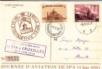 Basilique - Aviation - Familles Royales -Léopold III - Belgique - Carte Postale De 1938 - Vol Spécial - Oblitération SPA - Cartas & Documentos