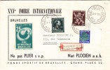 Moins 10% - Léopold III - V De Londres - Belgique - Lettre Recommandée De 1951 ° - Vignette Palais Du Centenaire - 1946 -10%