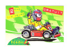 Belgique BRUSSELS Publicité  Formula One Indoor KARTING 1998 Illustration PEEMANS Pilote Casque Voiture Formule 1 Rouge - Fiestas, Celebraciones