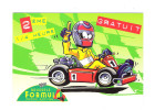 Belgique BRUSSELS Publicité  Formula One Indoor KARTING 1998 Illustration PEEMANS Pilote Casque Voiture Formule 1 Rouge - Fêtes, événements