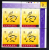 Canada MNH Scott#1767 Upper Right Plate Block 46c Rabbit And Chinese Symbol - Lunar New Year - Num. Planches & Inscriptions Marge