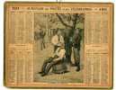 CALENDRIER - ALMANACH DES POSTES ET DES TELEGRAPHES 1911 - MILITAIRE - BARBE - BARBIER - COIFFEUR - Illustrateur BESNOU - Grossformat : 1901-20