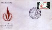 LORD BUDDHA HUMAN RIGHTS YEAR FDC NEPAL 1988 MINT - Buddhism