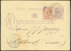 EP Carte 5 Centimes  + N°28 Obl. Sc NESSONVAUX Du 6 Mai 1878 Vers Rothrist (Aarburg) (Suisse) - 7913 - Cartoline 1871-1909