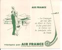 AIR FRANCE,  PUBBLICITA' SU CARTELLINO  CLIENTE  HOTEL NAPOLEON  PARIS - - Advertenties