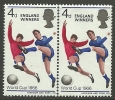 ENGLAND Great Britain 1966 Fussball Football As A Pair MNH - 1966 – Angleterre