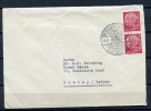 Germany 1958 Cover  Offenbach-Bombay Special Cancel Stamps Vertical Pair - Lettres & Documents