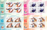 LONDON 2012 OLYMPIC GAMES,CANOE,FENCING,GYMNASTICS,ATHLETICS,** MNH, MINISHEET,ROMANIA. - Fogli Completi