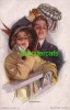 CPA HARRISON FISHER FEMME COUPLE ART NOUVEAU ** ARTIST SIGNED GLAMOUR CARD HARRISON FISHER FAREWELL - Fisher, Harrison