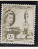 1956 - Queen Elizabeth II - Malte (...-1964)