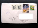Cover Sent From USA To Lithuania , 1992, Space Cosmos Astronaut, Hot Air Balloon, Cancel Animals Panda (?) Bears - Lettres & Documents