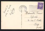 DF / FRANCE SUR CARTE POSTALE DE LOURDE / TP 509 TYPE PETAIN / OBL. DIJON - GARE - Cartas & Documentos