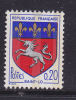 FRANCE N° 1510 20C MULTICOLORE BLASON DE ST LO 3 BANDES FLUO A CHEVAL NEUF SANS CHARNIERE - Nuevos