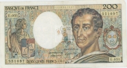 MONTESQUIEU 200 FRANCS - 1987 - U.051 - O° - COTE IPCbanknotes: 35 Euros - 200 F 1981-1994 ''Montesquieu''