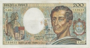 MONTESQUIEU 200 FRANCS - 1987 - Y.051 - O° - COTE IPCbanknotes: 35 Euros - 200 F 1981-1994 ''Montesquieu''