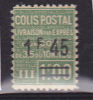 FRANCE COLIS POSTAUX N° 92 1F45 S 1F VERT LIVRAISO PAR EXPRES NEUF AVEC CHARNIERE - Neufs