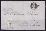 T)1871 CIRC.COVER SPAIN AGUILA TO BARCELONA XF¡.- - Cartas & Documentos
