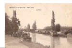 ABBAYE DE ST LIEU -SEPT-FONS LE PORT TRES BEAU PLAN CHARGEMENT PENICHE,GRUES ,CHEVAUX  REF 28313 - Houseboats