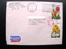 Cover Sent From USA To Lithuania, 1993, Flora Flowers Tulip - Brieven En Documenten