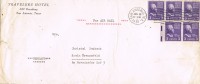 0952. Carta SAN ANTONIO (texas) 1951. Travelers Hotel - Brieven En Documenten