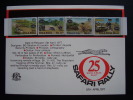 UGANDA 1976 East African SAFARI RALLY Issue FULL SET FOUR Stamps MNH With PRESENTATION CARD. - Oeganda (1962-...)