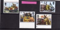 GREAT BRITAIN - GRAN BRETAGNA 1981 FISHING FISHERMEN YEAR - PESCA ANNO DEI PESCATORI FULL SET SERIEMNH - Neufs