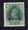 India - 1937 - 9 Pies Official - MH - Francobolli Di Servizio