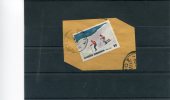 Greece- "Skiing" 80dr. Stamp On Fragment With Bilingual "NAXOS (Cyclades)" [19.8.1983] X Type Postmark - Postmarks - EMA (Printer Machine)