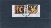 Greece- "Ulysses Slaying Suitors","Achilles & Ajax" Stamps On Fragment W/ "NAXOS (Cyclades)" [8.8.1984] X Type Postmarks - Marcophilie - EMA (Empreintes Machines)