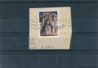 Greece- "Cypriot Disappearances" 15dr. Stamp On Fragment With Bilingual "NAXOS (Cyclades)" [29.8.1983] Postmark - Postmarks - EMA (Printer Machine)