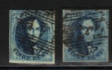 BELGIQUE N° 7 & 7 A  Obl. Superbes - 1851-1857 Médaillons (6/8)
