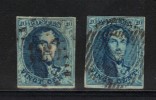 BELGIQUE N° 7 A X 2 Nuances  Obl. - 1851-1857 Medallions (6/8)