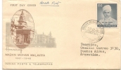 INDIA - MADAN MOHAN MALAVIYA - 1961 FDC From BOMBAY To ARGENTINA - Lettres & Documents