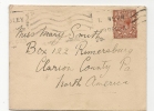 UK - 1923 COVER To CLARION COUNTY, PA - SG # 362 Solo Stamp - Brieven En Documenten