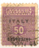 Fra355 Occupazione Anglo-Americana Sicilia, Allied Military Postage, N. 4, 1943, 50 Cent Violetto - Occ. Anglo-américaine: Sicile